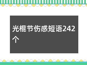 光棍節(jié)傷感短語(yǔ)242個(gè)