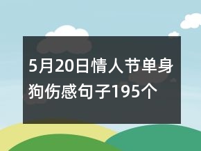 5月20日情人節(jié)單身狗傷感句子195個(gè)