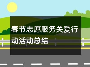 春節(jié)志愿服務關愛行動活動總結