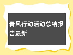 春風(fēng)行動(dòng)活動(dòng)總結(jié)報(bào)告最新