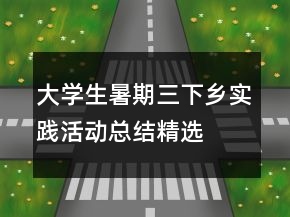 大學(xué)生暑期三下鄉(xiāng)實踐活動總結(jié)精選
