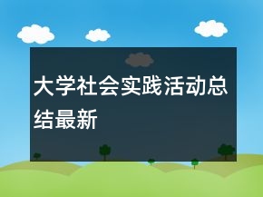 大學(xué)社會(huì)實(shí)踐活動(dòng)總結(jié)最新