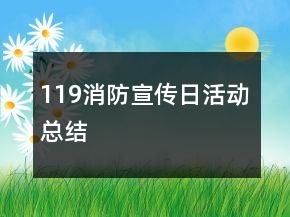 119消防宣傳日活動總結