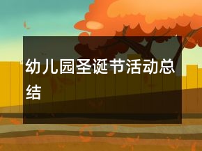 幼兒園圣誕節(jié)活動(dòng)總結(jié)