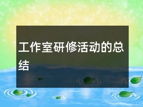 工作室研修活動的總結(jié)
