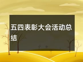 五四表彰大會活動總結(jié)