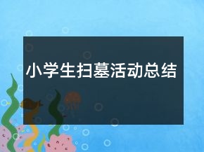 小學(xué)生掃墓活動(dòng)總結(jié)