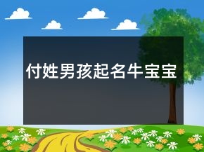 付姓男孩起名牛寶寶