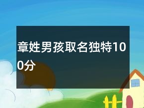章姓男孩取名獨(dú)特100分