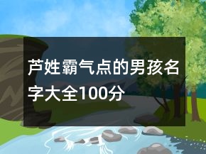 蘆姓霸氣點的男孩名字大全100分