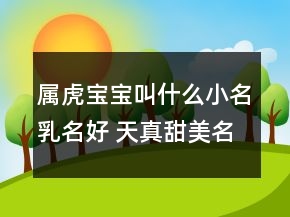 屬虎寶寶叫什么小名乳名好 天真甜美名字大全