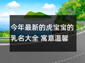 今年最新的虎寶寶的乳名大全 寓意溫馨有趣屬虎小名