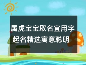 屬虎寶寶取名宜用字 起名精選寓意聰明