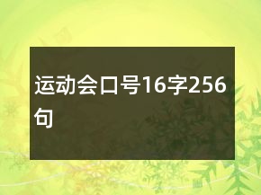 運(yùn)動會口號16字256句