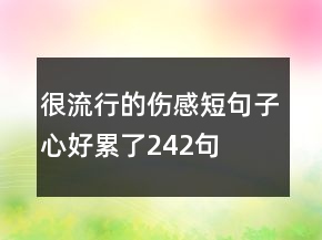 很流行的傷感短句子心好累了242句
