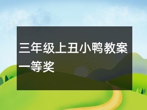 三年級(jí)上：丑小鴨教案一等獎(jiǎng)