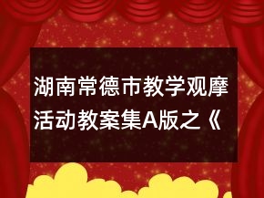 湖南常德市教學(xué)觀摩活動教案集（A版）之《我是國寶》一等獎