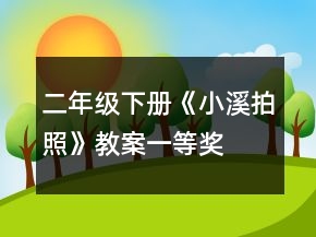 二年級下冊《小溪拍照》教案一等獎