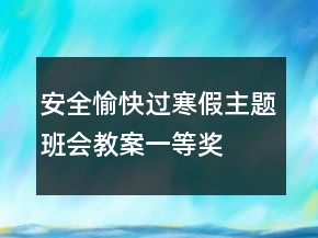 安全愉快過(guò)寒假主題班會(huì)教案一等獎(jiǎng)