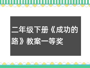 二年級下冊《成功的路》教案一等獎