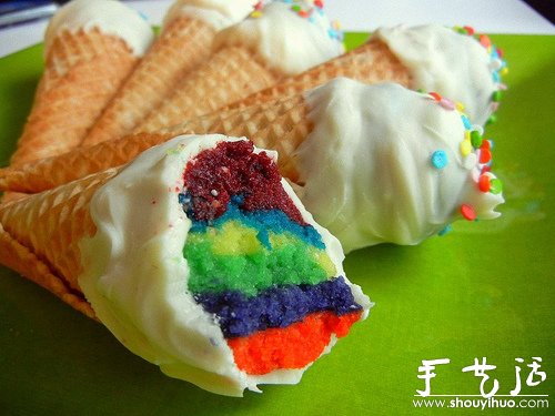 彩虹甜筒的DIY手工制作方法 -  www.rpnrmr.com