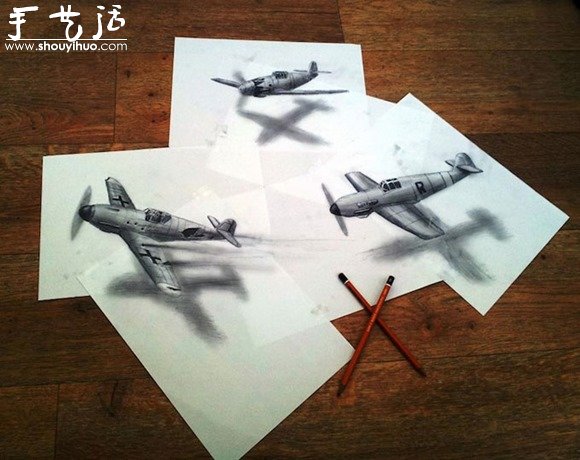 紙張上繪出的逼真3D作品 -  www.rpnrmr.com