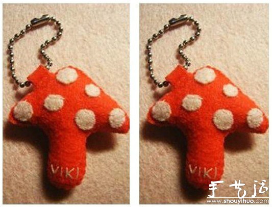 童趣紅蘑菇小掛件手工制作 -  www.rpnrmr.com