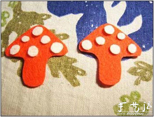 童趣紅蘑菇小掛件手工制作 -  www.rpnrmr.com