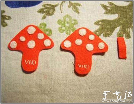 童趣紅蘑菇小掛件手工制作 -  www.rpnrmr.com