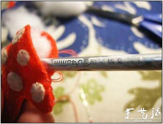 童趣紅蘑菇小掛件手工制作 -  www.rpnrmr.com
