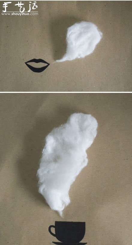 棉花與手繪結(jié)合的創(chuàng)意手工 -  www.rpnrmr.com