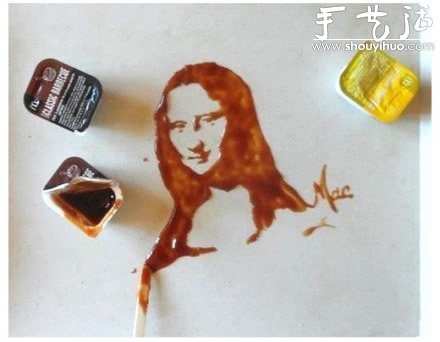 將灑出的酒等DIY成生動的人物肖像 -  www.rpnrmr.com