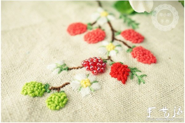覆盆子刺繡與珠繡DIY的唯美圖案 -  www.rpnrmr.com