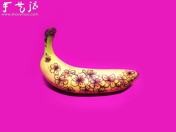 香蕉皮上DIY創(chuàng)作的有趣圖案 -  www.rpnrmr.com