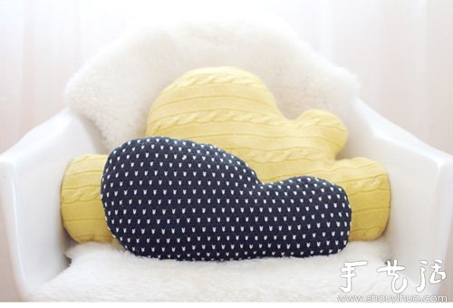 小清新云朵靠枕手工制作 -  www.rpnrmr.com
