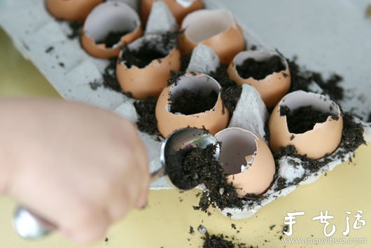雞蛋殼巧利用DIY迷你盆栽 -  www.rpnrmr.com