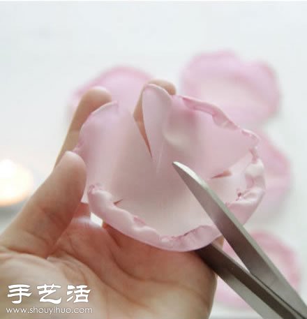 雪紡布+毛線 手工制作布藝牡丹花 -  www.rpnrmr.com