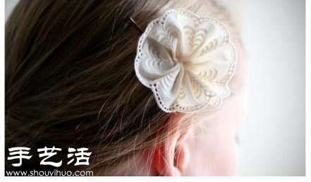 蕾絲手工制作漂亮頭花教程 -  www.rpnrmr.com