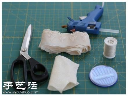 蕾絲手工制作漂亮頭花教程 -  www.rpnrmr.com