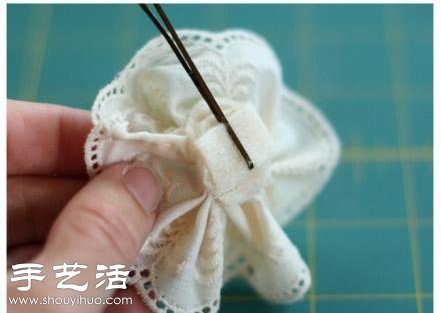 蕾絲手工制作漂亮頭花教程 -  www.rpnrmr.com