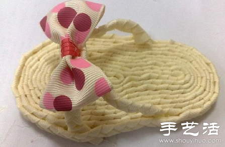 綢帶+熱熔膠 手工制作可愛家居拖鞋 -  www.rpnrmr.com