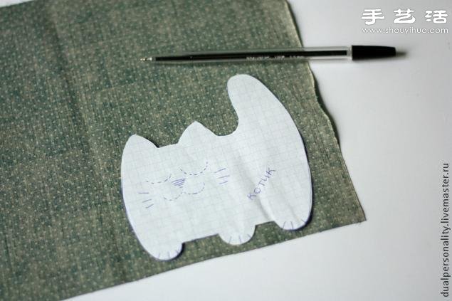 手工布藝貓咪靠枕/抱枕/玩偶/掛件制作圖解 -  www.rpnrmr.com