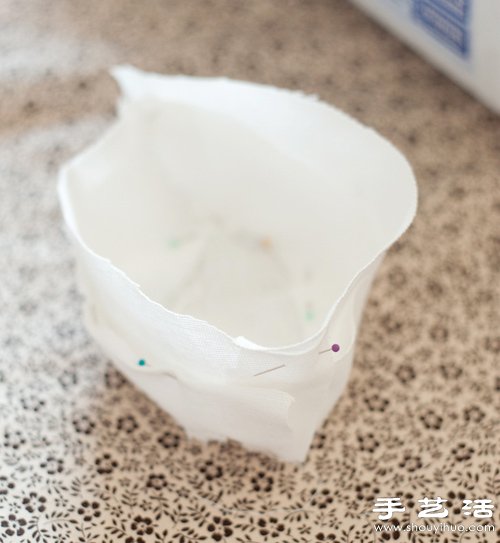 可用作單肩包的手工布藝竹籃里襯收納兜 -  www.rpnrmr.com