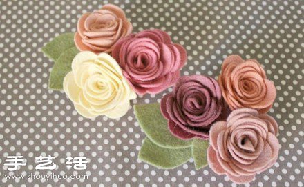 毛氈布+夾子 手工制作漂亮胸花的方法 -  www.rpnrmr.com