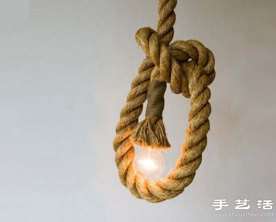 創(chuàng)意DIY復(fù)古麻繩吊燈 -  www.rpnrmr.com