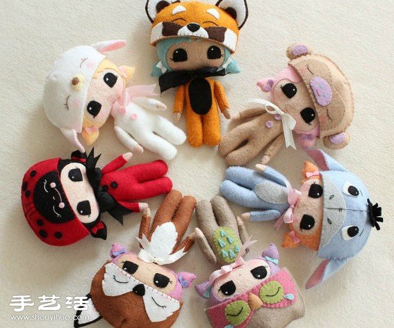 很可愛(ài)的手工不織布娃娃作品欣賞 -  www.rpnrmr.com