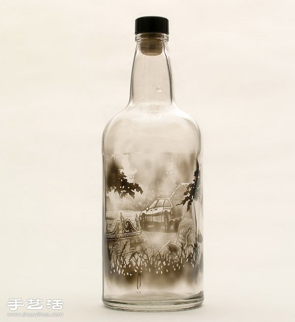玻璃瓶?jī)?nèi)壁上畫出逼真的煙熏畫 -  www.rpnrmr.com