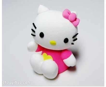 Hello Kitty貓咪軟陶公仔粘土玩偶手工制作 -  www.rpnrmr.com