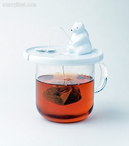 北極熊釣茶包杯蓋設(shè)計 輕松解決泡茶小困擾 -  www.rpnrmr.com