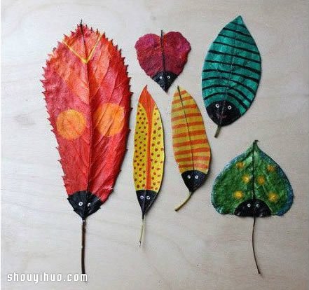 創(chuàng)意樹(shù)葉畫(huà)DIY 你也來(lái)?yè)鞄灼淙~DIY試試吧 -  www.rpnrmr.com